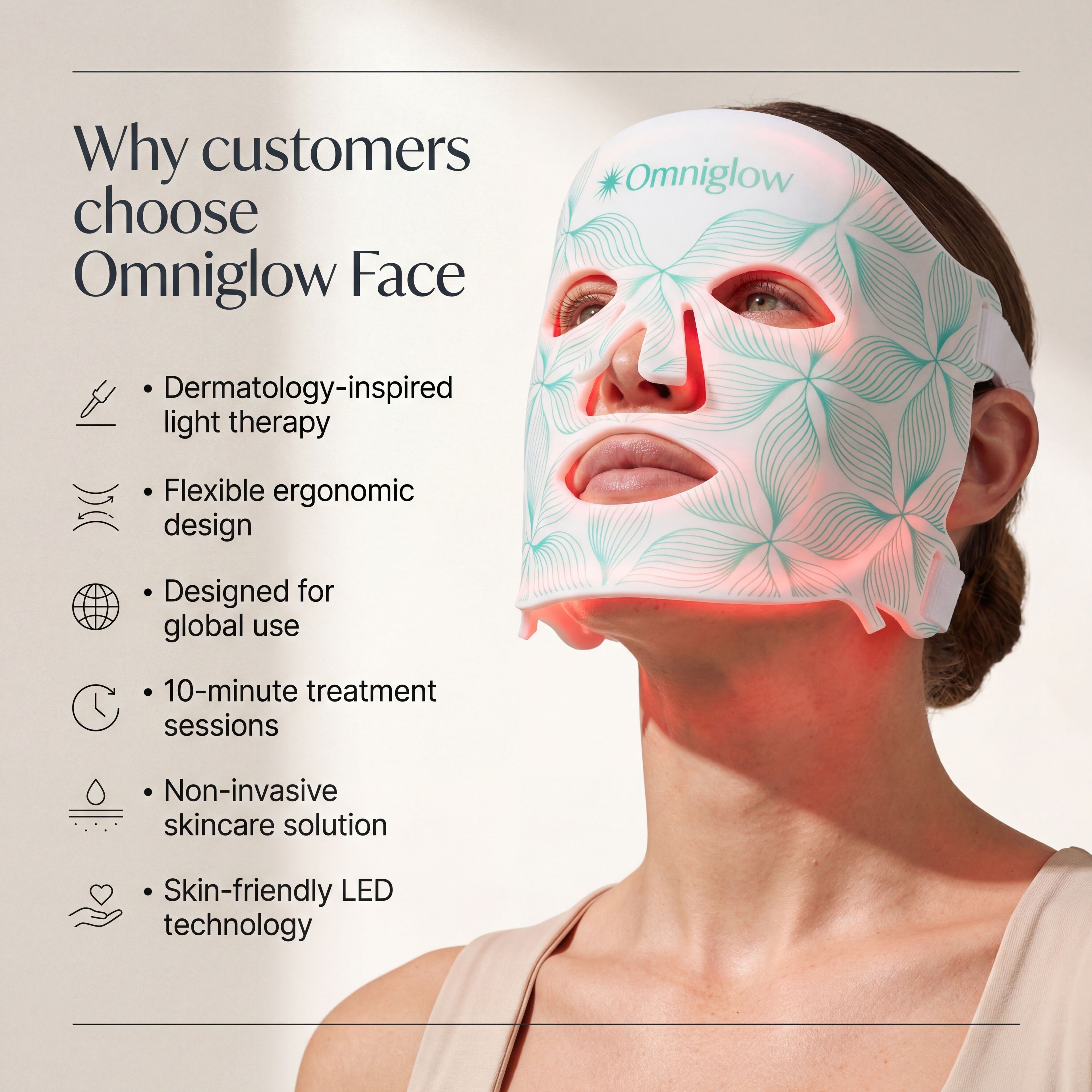 OMNIGLOW™ Contour LED Therapy Mask